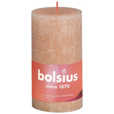 Küünal Bolsius Rustic Shine 130/68 roosa