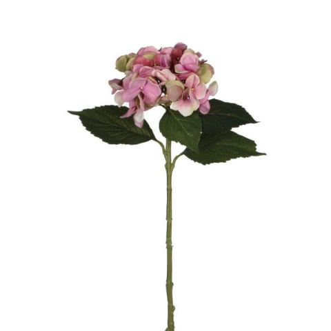 Kunstlill hortensia roosa 51cm