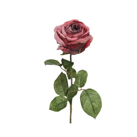 Kunstlill roos tumepunane 62cm