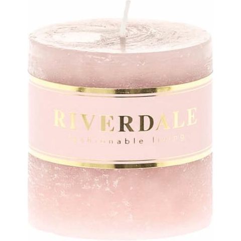 Riverdale küünal Pillar roosa 7x7cm
