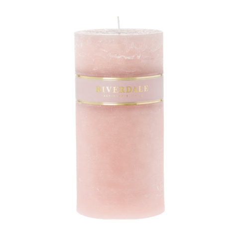 Riverdale küünal Pillar roosa 10x20cm
