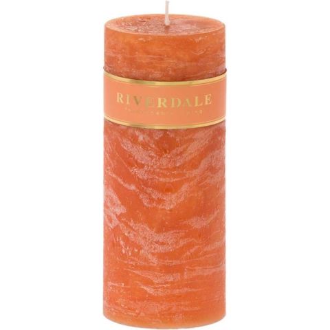 Riverdale küünal Pillar oranž 10x20cm
