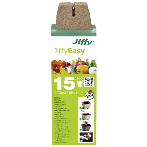 JIFFY Turbapott kandiline 8x8 cm 15 tk pakendis